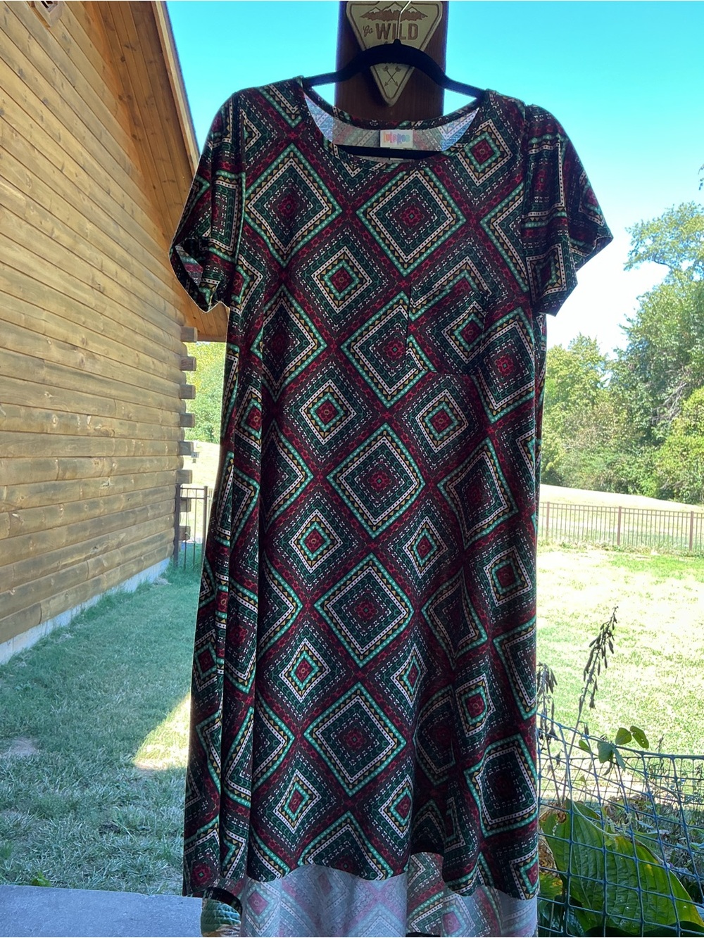 LuLaRoe Carly Women’s Dress in Muticolor Diamonds
